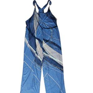 Blue and Gold Summer Overalls Size 2XL New NWOT